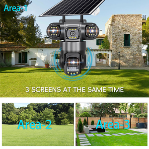 Caméra de Sécurité CCTV <span class=keywords><strong>V380</strong></span> Pro 3 Objectifs 1080P 6MP 4G et Wifi Solaire Vision Nocturne Extérieure PTZ Suivi Automatique Sans Fil IP66 - Product Image 6