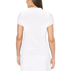 T-shirts polo pour femmes à la mode col bicolore coupe ajustée tenue décontracté personnalisé t-shirts polo pour femmes polos respirants OEM en gros - Product Image 3