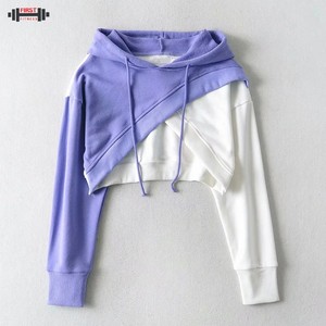 เสื้อครอปมีฮู้ดแขนยาวสำหรับผู้ชายเสื้อครอปแบบสวมหัวมีสไตล์ INS เลือก300gsm ฤดูหนาว - Product Image 2