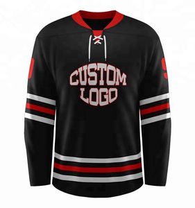 Conjuntos de camisetas de hockey sobre hielo de diseño personalizado de alta calidad, nombres de equipo personalizados, tela transpirable de poliéster 100%, estiramiento de cuatro vías para - Product Image 1