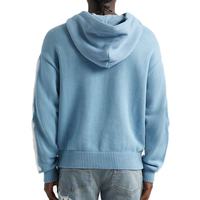 Hoodie dan Sweater Pria Kustom Bahan Katun Tebal 100% Bordir Gaya Kasual Musim Dingin Rajutan Wol dengan Kerah Berkerudung