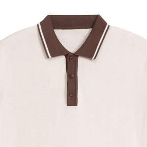 Polo de Punto Elástico de Alta Calidad, Acrílico, Sólido, Casual, Bordado, para Golf, Manga Corta, Informal, para Hombre, Verano - Product Image 5