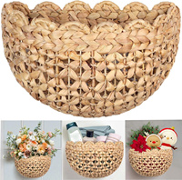 BEST SELLER Panier mural suspendu bohème pour fleurs, entrée de porte, panier suspendu en jacinthe d'eau