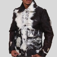 Chaqueta de Cuero con Pelo de Vaca Personalizada para Hombre 2026, Abrigo de Invierno Transpirable de Alto Gramaje, Chaqueta Original de Pelo de Vaca, Estilo Urbano