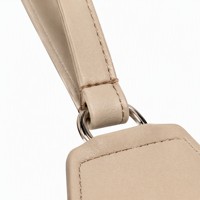 Étiquettes de bagage en cuir PU avec logo personnalisé, porte-cartes d'identité de voyage avec sangle pour hommes et femmes, personnalisable OEM