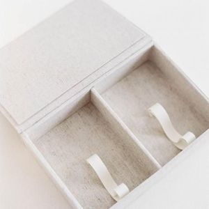 Brivote Boîte de clé USB de mariage en lin Offre Spéciale personnalisée Boîte d'emballage USB pour photographes - Product Image 6