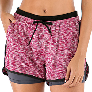 Pantalones cortos para mujer diseñados con tela elástica de cuatro vías y cintura alta de apoyo, perfectos para ropa activa e informal - Product Image 1