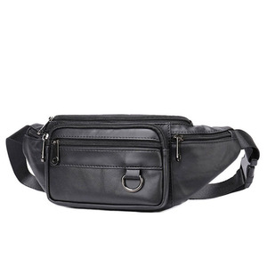 Sac banane unisexe en cuir pleine fleur de haute qualité, antivol, avec fermeture éclair, pour utilisation en extérieur - Product Image 1