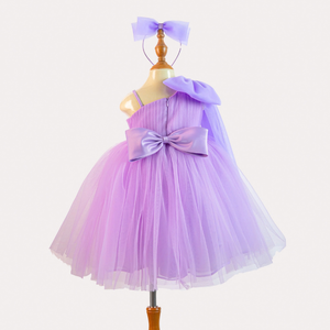 Vestido largo de tamaño pequeño para dama de honor con velo púrpura Nhung Nguyen vestido de princesa bebé niña chico ropa hecha en Vietnam OEM ODM - Product Image 2