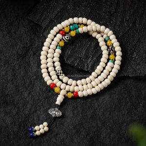 Tasbih Mala de Hueso Premium, Hecho a Mano, Moderno, Cuentas de Oración Islámicas, Unisex, para Adoración, Meditación, Devoción Diaria, Regalo - Product Image 1