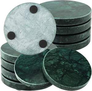 แผ่นรองแก้วหินอ่อนทำมือ ทนทาน ทันสมัย สำหรับเครื่องดื่ม ชุดแผ่นรองแก้วหินพรีเมียม พิมพ์ลายด้วย UV สำหรับบาร์ ร้านอาหาร โต๊ะอาหาร - Product Image 1