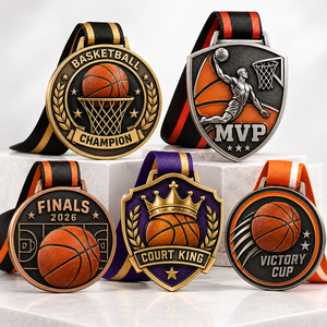 Medallas Personalizadas para Campeonatos de Baloncesto Deportivo y de Competición, Medalla de Premio para Torneos con Relieve 3D en Esmalte, Oro, Plata, Bronce, OEM, ODM - Product Image 2