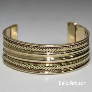 Manchette en fil de laiton oxydé Boucles d'oreilles de lustre Vintage uniques pour la fête Achat en vrac Bijoux uniques - Product Image 4