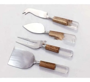 Juego de cubiertos de acero inoxidable con mango de cuerno Natural, juego de cubiertos de calidad superior para el hogar, corte de queso, diseño único y elegante - Product Image 3
