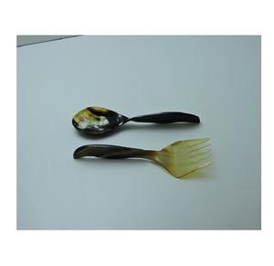 Hot Sale Multifunctional Natural Horn Kitchen Luxury <b>Carved</b> Horn <b>Spoon</b> Pair Hot Selling Kitchen and Home Serving Utensil - Product Image 5