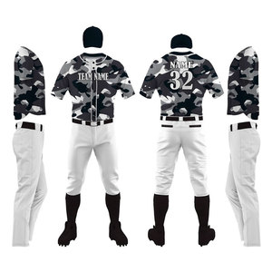 เครื่องแบบเบสบอลแบบติดกระดุมเสื้อซอฟต์บอลทำจากโพลีเอสเตอร์100% - Product Image 6