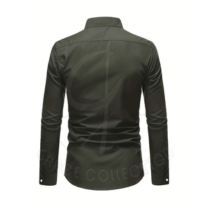 Strong Fabric And Durable Pockets Street Wear Cargo <b>Shirt</b> For Custom Patches Men's <b>Shirts</b> With Long Sleeves - Product Image 5