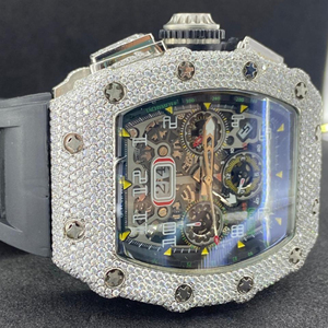 คุณภาพสูง Def Moissanite นาฬิกาเพชรแบบไม่มีสีเพชรสไตล์ฮิปฮอป - Product Image 3