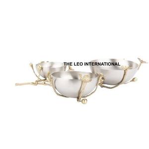 Cuenco decorativo de diseño de forma Irregular con textura martillada pulida brillante Cuenco de comida de metal de aluminio - Product Image 6