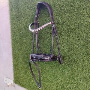 Venta caliente caballo inglés suave acolchado brida con diamantes de imitación portátil disponible en todos los tamaños fabricante al por mayor - Product Image 1