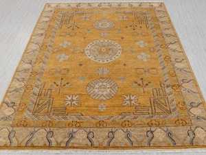 High Quality Hand Knotted Persian Oushak Abstract Cotton Carpet Rust Wool Living Room Door Home Prayer Floor Size Sets - Product Image 4