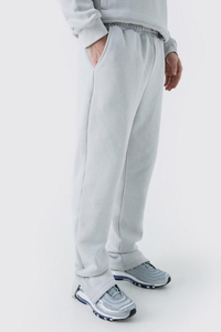 2025 ropa de hombre chándal lavado ácido 100% algodón logotipo personalizado pantalones acampanados y Jersey media cremallera Sudadera con capucha conjunto de 2 piezas - Product Image 3