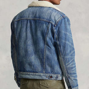 Veste en jean délavée en coton ajusté à manches longues pour hommes High Street printemps Nouveau design personnalisé OEM - Product Image 2