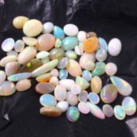 2025 attrayant naturel éthiopien opale Cabochon lisse poli opale de feu pierres précieuses Lot belle forme pierres précieuses en vrac mélange pierre