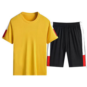 ชุดเสื้อยืดและกางเกงขาสั้นผู้ชาย 2 ชิ้น รุ่นซัมเมอร์เพลน ทรงโอเวอร์ไซส์ ผ้าฟอก - Product Image 1