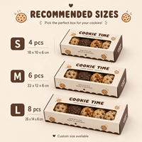 Boîte d'emballage personnalisée pour biscuits, boîte à biscuits jetable en papier pour boulangerie, boîte à emporter avec impression de logo