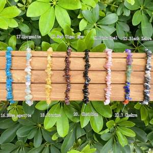 Handmade Beaded <b>Bracelets</b> Natural Crystal Chips <b>Stacking</b> Healing Gemstone Jewelry Stretchy Gemstone Chip Loose Gemstones - Product Image 3
