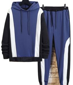 Conjunto de sudadera con capucha y pantalones de chándal con cremallera para hombre con puños acanalados - Product Image 6
