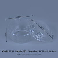 Boîte à biscuits en PET de qualité alimentaire, emballage en plastique transparent avec couvercle en dôme, fabricant pour biscuits, pâtisseries en vrac