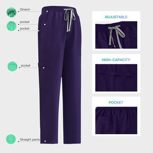 Nuevo diseño OEM Hospital de manga corta enfermera Fig Scrubs uniformes conjuntos personalizados Scrubs traje Hospital uniformes médicos enfermería Scrubs - Product Image 3