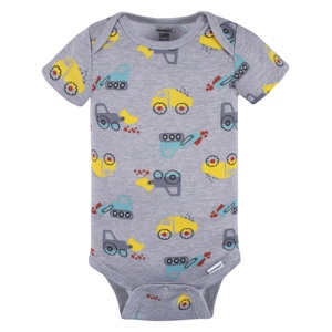 Gerber, paquete de 4, Manga corta lista para enrollar para bebés para niños, para monos, cómoda Primavera/Verano, certificada por el para bebés - Product Image 4