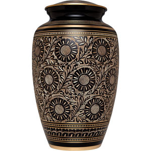 Urna de metal decorativa hecha a mano de diseño premium con tapa para exhibición conmemorativa en el hogar disponible a precio mayorista de India - Product Image 4