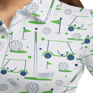 Polo de golf suave para mujer de nuevo diseño, polos de poliéster estampados para mujer al por mayor con logotipo personalizado - Product Image 5