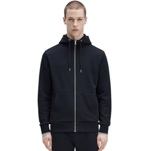 Sweat-shirt à capuche zippé uni pour homme en molleton de coton premium, décontracté, pour l'hiver, style urbain, vente en gros - Product Image 3