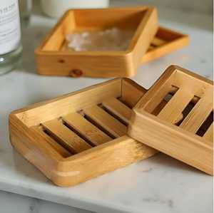 CustomNatural Pine Wood Soap Holder Dish <b>Rack</b> Bathroom <b>Shower</b> <b>Storage</b> Support Plate Tray Natural Color Brown Fire Color - Product Image 5