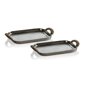 Plateau de service en aluminium Plateau de service design fait main de qualité supérieure Plateau de service design classique et élégant en gros - Product Image 6