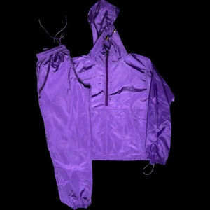 Conjuntos de Top y pantalones personalizados OEM para hombre, chándal con cremallera, chaqueta cortavientos de nailon, conjunto cortavientos impermeable de dos piezas - Product Image 3