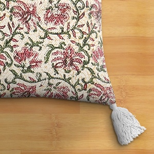 ปลอกหมอนอิงลายดอกไม้และใบไม้ดีไซน์เนอร์สำหรับตกแต่งบ้านห้องนั่งเล่นและสวน - Product Image 4