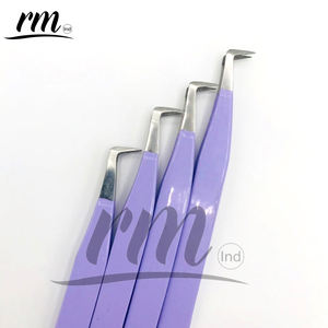 แหนบสำหรับต่อขนตาปลอมปลายเพชรทำจากสเตนเลสเพื่อเพิ่มวอลลุ่มบูตสีม่วงอ่อนจากผู้ผลิต RMI - Product Image 2