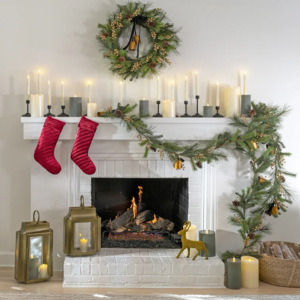 Décorations de Noël en métal laiton antique lanternes de sol de table de conception unique avec bougeoirs bocaux décoration de la maison - Product Image 2