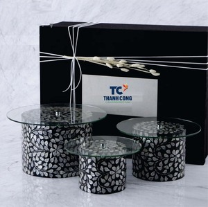 Plateaux de service noirs de haute qualité plateaux de chocolat en nacre pour servir pour le Ramadan Eid vacances Koweït Qatar Arabie Saoudite - Product Image 2