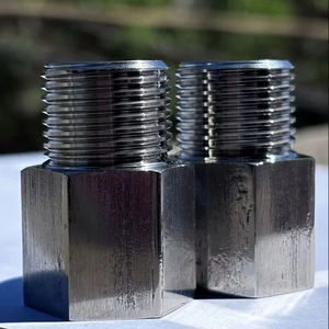 Wholesale Stainless Steel Chrome Nipple Fittings Durable Corrosion Hex <b>Extension</b> Connectors for Low Plumbing Pipe Nipple - Product Image 3