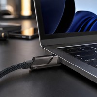 Kabel Pengisian Cepat 4-in-1 XXD 65W Gaya Mecha Paduan Seng PD 3.0 Kabel Data Terjalin untuk MacBook Laptop iPhone 15 16 Series iPad
