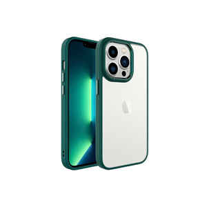 Coque de protection antichoc en TPU vert foncé avec finition chromée de luxe Netzy pour iPhone 14 Pro Max - Product Image 1