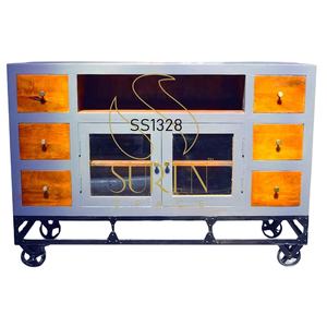 Latest Designer Solid Indian Wood Furniture for <b>Outdoor</b> Hotels and Bathrooms Buffet Sideboard <b>Cabinet</b> Maker - Product Image 1