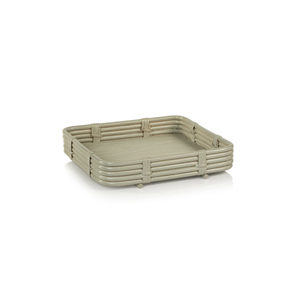 Plateau de service alimentaire en bois de qualité supérieure avec poignée en métal plaqué or parfait pour la forme élégante de rectangle de service de nourriture et de thé - Product Image 6